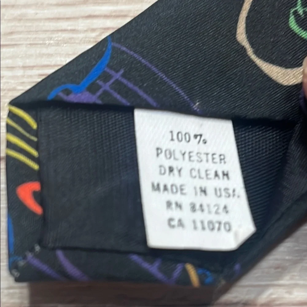 Ralph Marlin Black Musical Instrument Tie